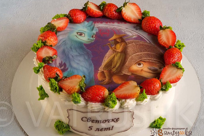 Торт Праздничный с фотопечатью и ягодами от 1700р до 2200р за 1кг 0